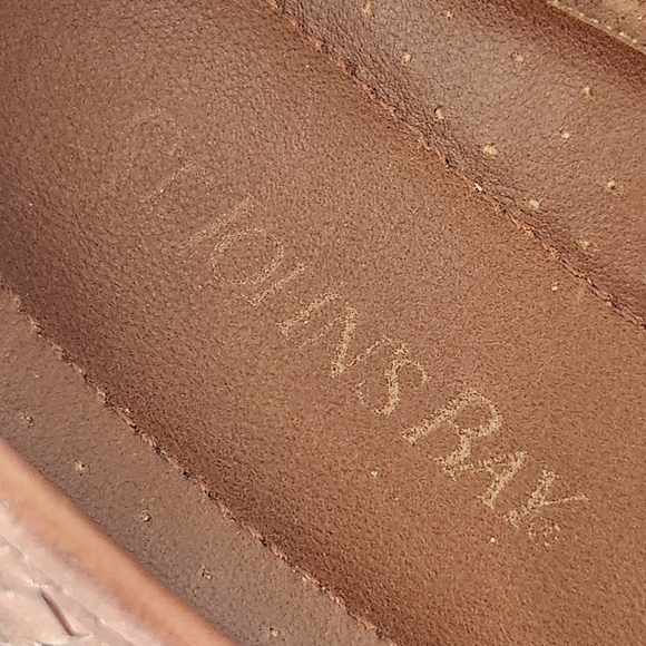 St.Johns Bay loafers 8.5 brown woven leather Muffy flats dressy formal preppy - Picture 12 of 14